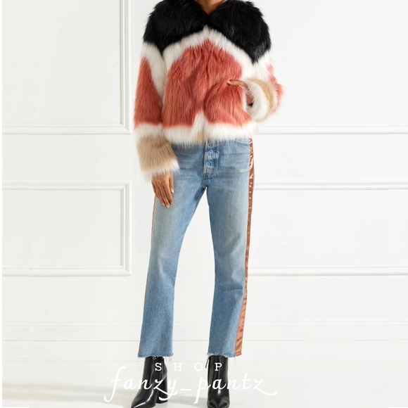 NWT AMO Denim Ribbon Loverboy Jeans 26 Cropped - Picture 4 of 12